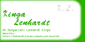 kinga lenhardt business card